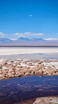 Salar with Mountains in the Background Stock Photos