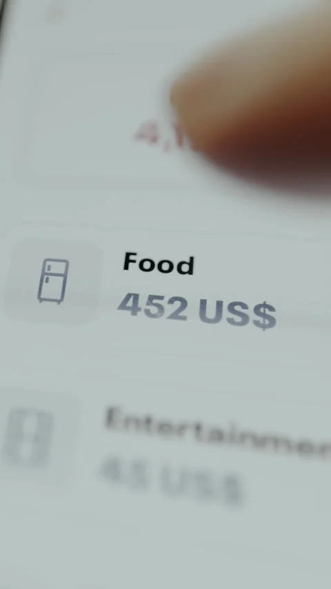 Salary amount of 5K US dollars from a budgeting app Stock Footage 330259359