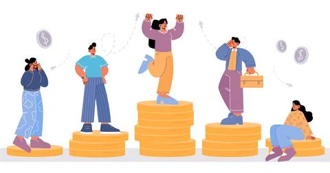 Salary difference, society structure, hierarchy Stock Illustration