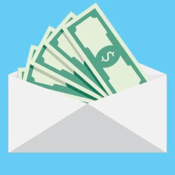 Salary in envelope Stock Illustration