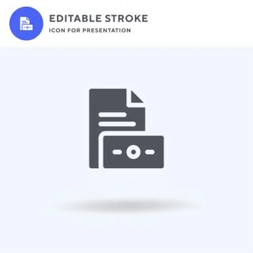 Salary icon vector, filled flat sign, solid pictogram isolated on white, logo Stock Illustration