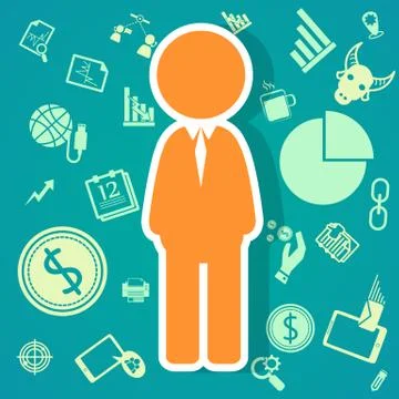 Salary icons  theme Stock Illustration
