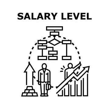 Salary level evaluation and career growth process Stock Illustration