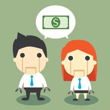 Salary robot Stock Illustration