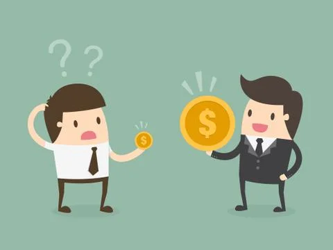 Salary variation. Stock Illustration