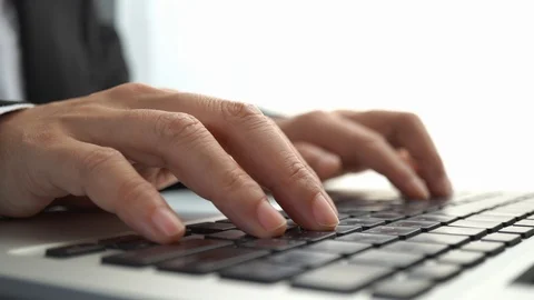 Salaryman break from using laptop computer at office, work vs relax Stock Footage 121267354