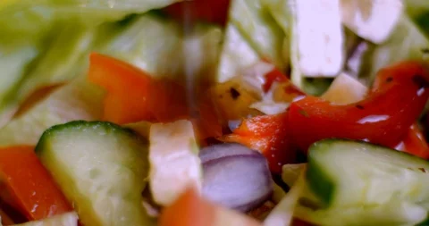 Salat dressing front view closeup Stock Footage 87252104