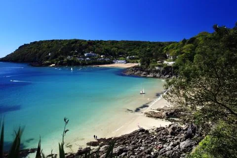 Salcombe beach devon england Stock Photos