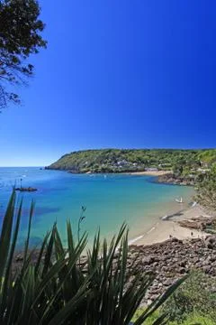 Salcombe beach devon england Stock Photos