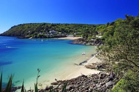 Salcombe beach devon england Stock Photos