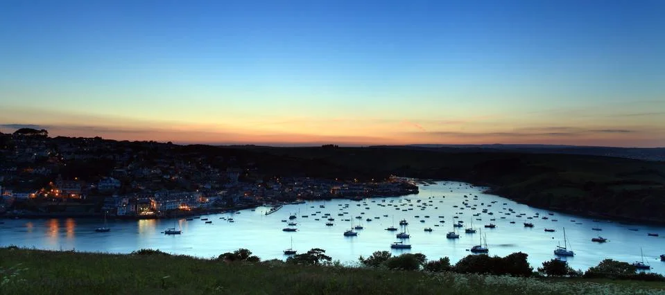 Salcombe sunset devon england Stock Photos