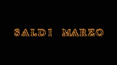 Saldi marzo fire text effect black background Stock-Footage 136673044