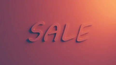 Sale 3D quality render on the wall background with soft shadow. Stock Footage 155616701