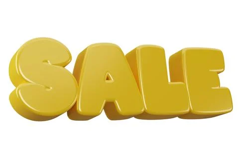 Sale 3d render text phrase inscription Illustrazione stock