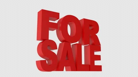 For Sale 3D Text Animation Stock Footage 137904016