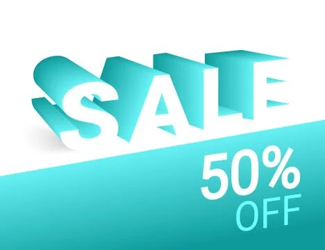 Sale 3d text Illustrazione stock