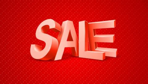 Sale 3d text message Stock Illustration