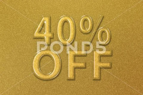 Sale and discount Price off tag, label or badge, 40 percent sale