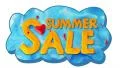 Sale and summer text on cloud, alpha matte, stop motion. HD Footage