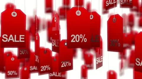 Sale. Animated tags Video stock 12467911