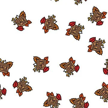 Sale autumn vector seamless pattern 库存插图