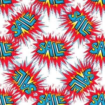 Sale background Closeout seamless pattern, Clearance wallpaper Selloff and Illustrazione stock