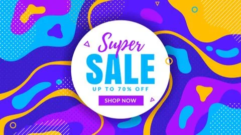 Sale banner with abstract background. Vector. Stock Illustration