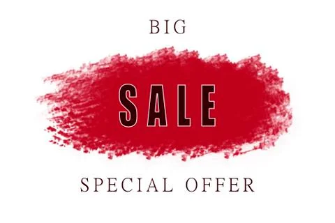 Sale banner on red background Stock Illustration