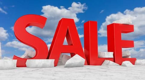 SALE on broken ice Stock Illustration