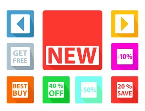 Sale button collorfull Stock Illustration