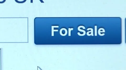 "For Sale" button. Internet Shopping. Stock Footage 10757445