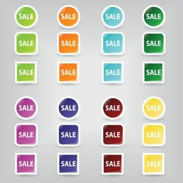 Sale buttons Stock Illustration