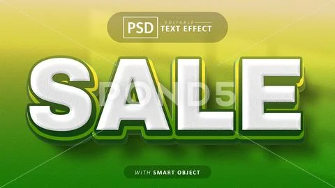 Sale cartoon style text effect PSD Template