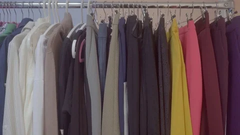 Sale of clothes in the store Stock Footage 84868882