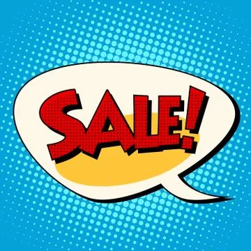 Sale comic book bubble Stock-Illustration