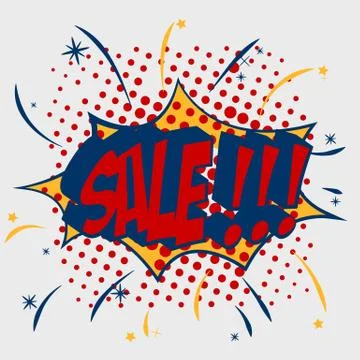 SalE Comic Book Bubble Text Stock Illustration