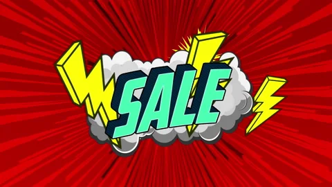 Sale Comic Title Stock Footage 166131926