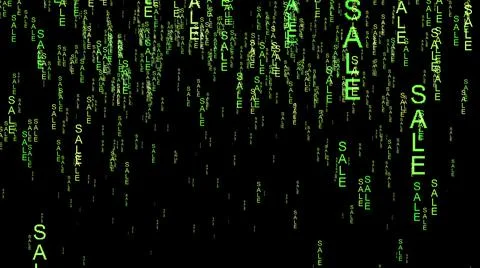 Sale computing data code on the web 库存插图