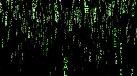 Sale computing data code on the web Illustrazione stock