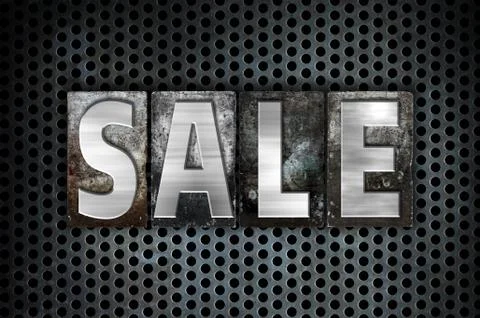 Sale Concept Metal Letterpress Type Stock Illustration