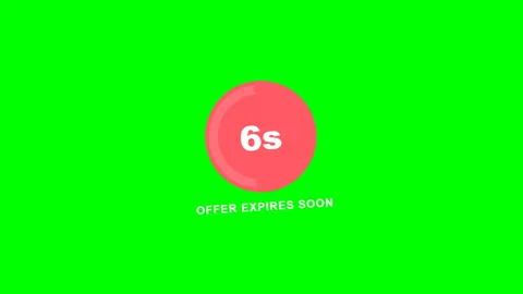 Sale countdown clock bottom Green Screen Lower Third Stock Footage 345222603