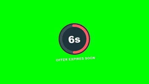 Sale Countdown Clock Timer Green Screen Animation 스톡 동영상 345710268