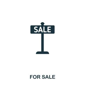 For Sale creative icon. Simple element illustration. For Sale concept symbol Stock-Illustration