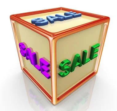 Sale cube Stock Illustration