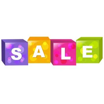 Sale cube Stock Illustration