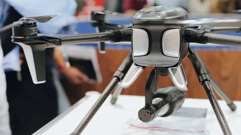 Sale of drones in specialized stores Stock Footage 81234617