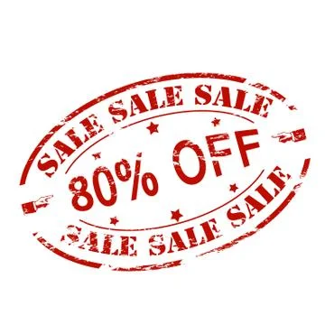 Sale eighty percent off Stock Illustration