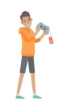 Sale in Electronics Store Flat Vector Concept Stock Illustration