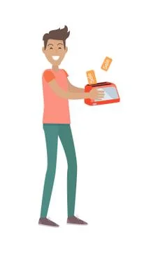 Sale in Electronics Store Flat Vector Concept Stock Illustration