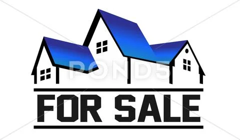 For Sale House Stock Illustration
